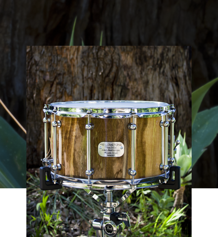 PA Lovetone snare drum in the West Australian bush